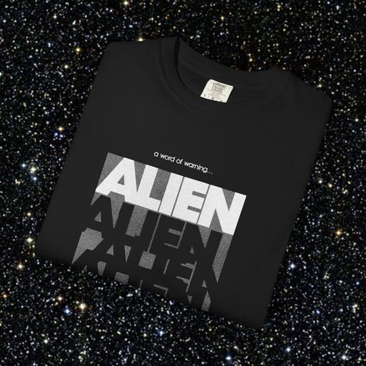ALIEN typographic repeat T-shirt | 1979 film sci-fi graphic tee