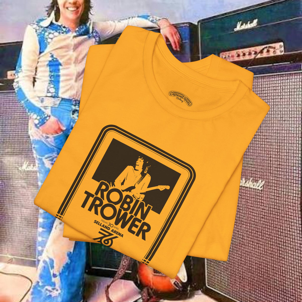 Robin Trower 1976 retro concert T-Shirt