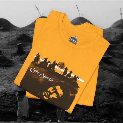Seven Samurai T-Shirt - Akira Kurosawa Classic Film Tee - Japanese Cinema Cult Movie Merchandise