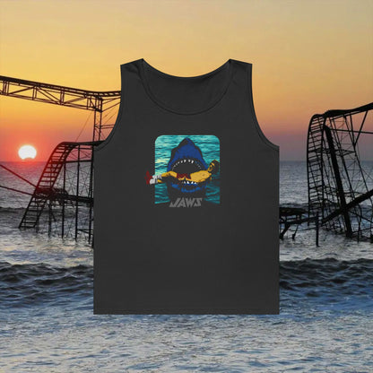 Jaws Shark Tank Top — Retro Ocean Surf Graphic Tank