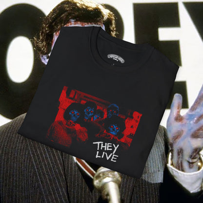 John Carpenter's They Live Aliens Conspire pop art T-Shirt