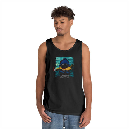 Jaws Shark Tank Top — Retro Ocean Surf Graphic Tank