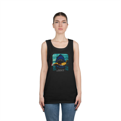 Jaws Shark Tank Top — Retro Ocean Surf Graphic Tank