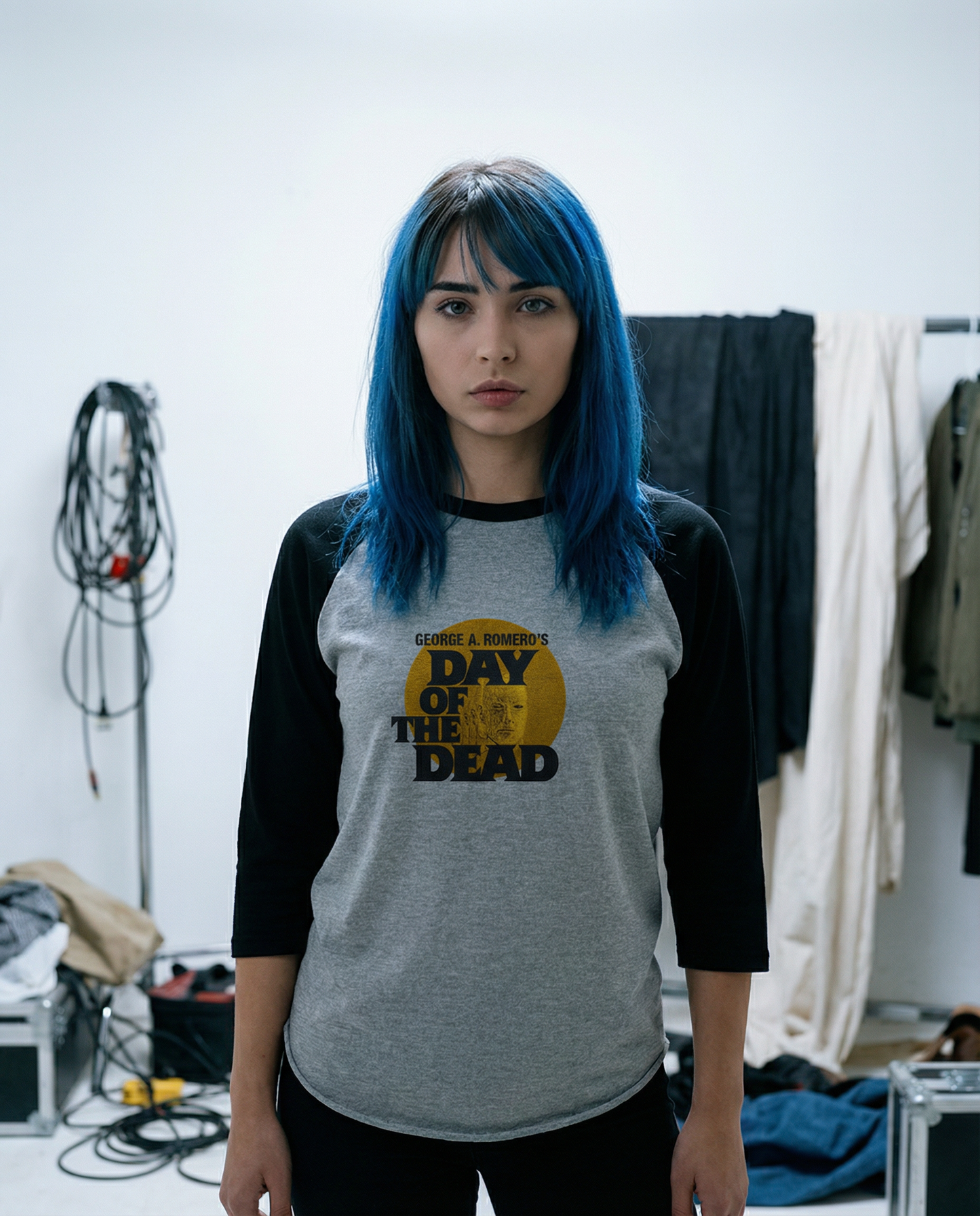 Day of the Dead Raglan Shirt — 'Come a Friend's Day of the Dead' Vintage Skull Tee