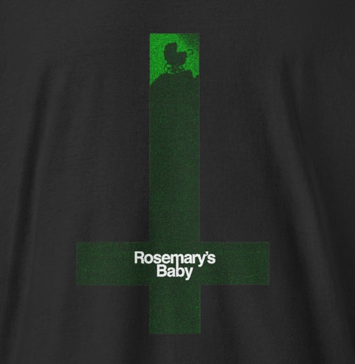 Rosemary’s Baby Inverted Cross - Unisex Three-Quarter Sleeve Raglan Shirt