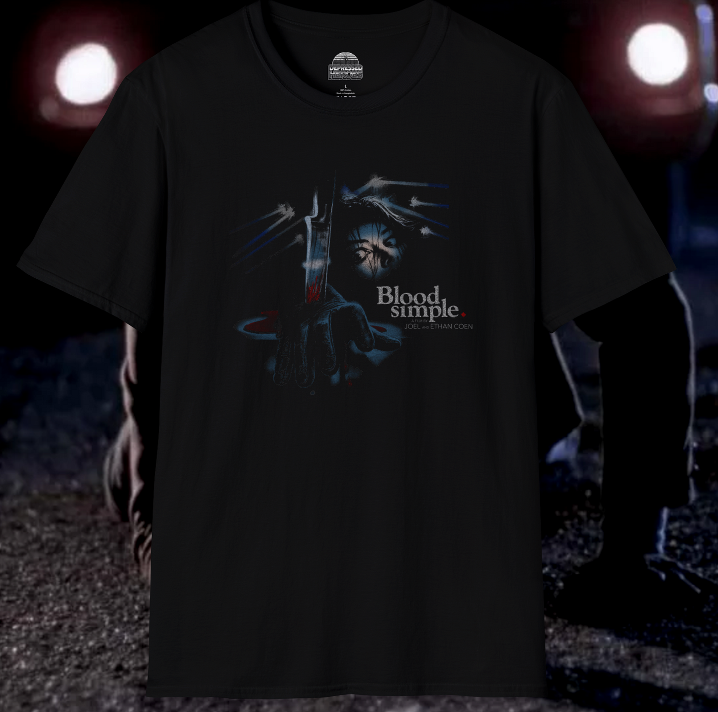 Blood Simple (1984) Vintage style Movie T-Shirt – Coen Brothers Debut Film Graphic Tee