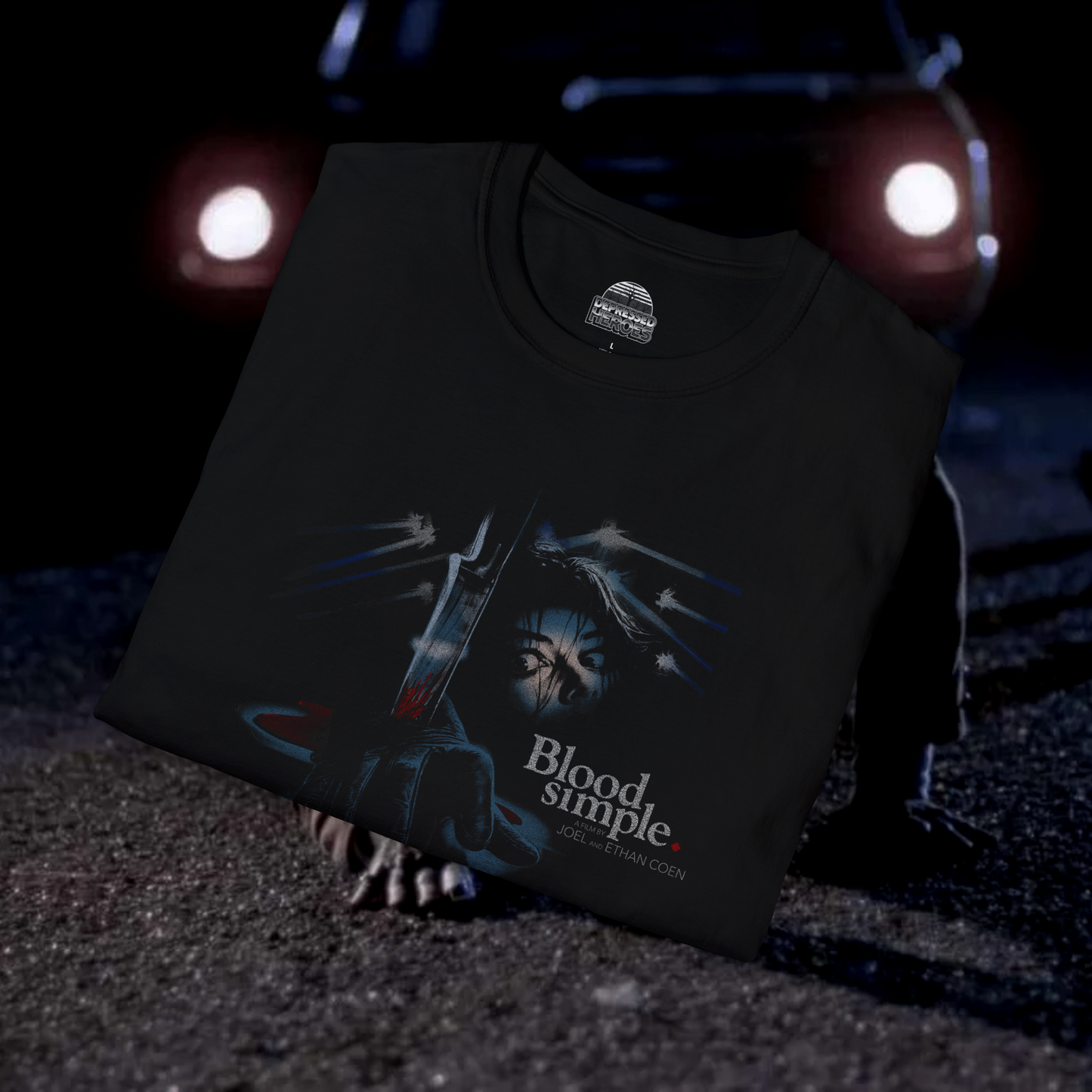 Blood Simple (1984) Vintage style Movie T-Shirt – Coen Brothers Debut Film Graphic Tee
