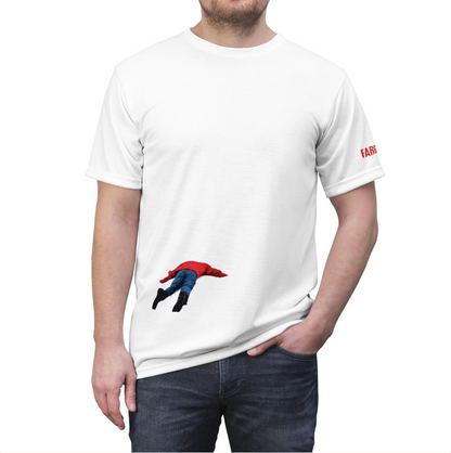 Fargo minimalist design, with title on sleeve  t-shirt