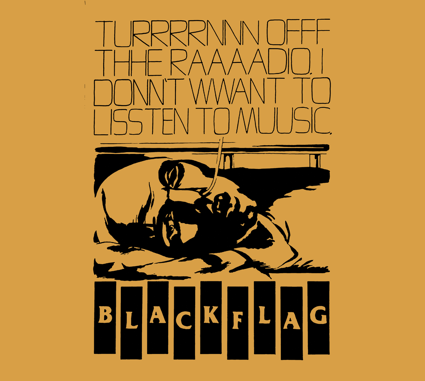 Black Flag Turn off the Radio...vintage style t-shirt
