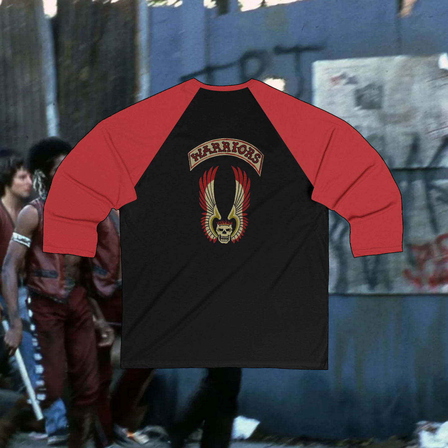 The Warriors double sided 3/4 sleeve raglan T-Shirt