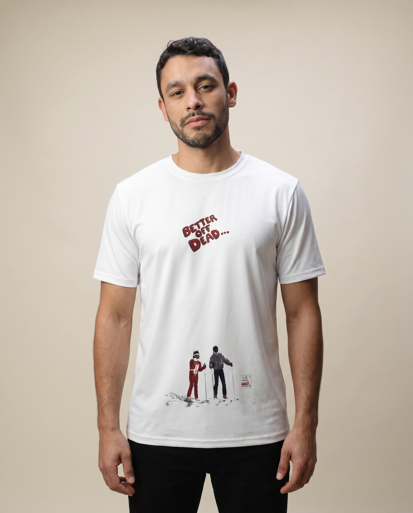 Better Off Dead K12 snow scene minimilist polyester T-Shirt