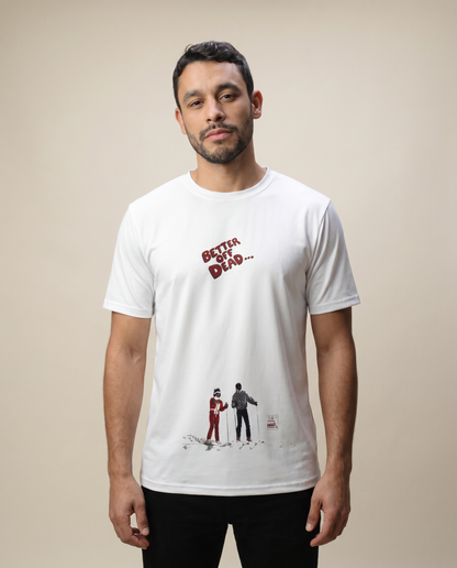 Better Off Dead K12 snow scene minimilist polyester T-Shirt