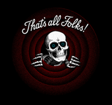 The Ripper meet Looney Tunes 'That's All Folks!' skate T-Shirt