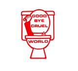 Good Bye Cruel World Toilet Graphic T-Shirt