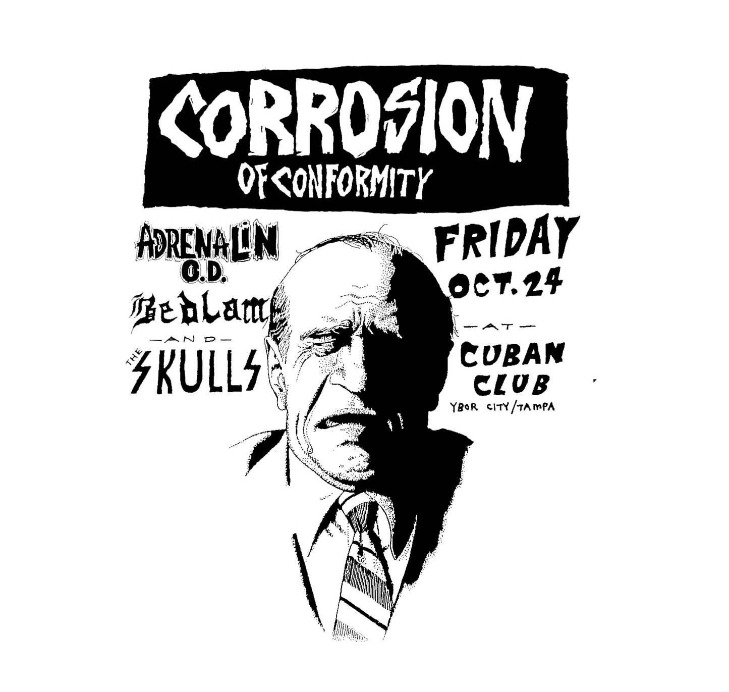 Corrosion of Conformity Adrenalin OD Bedlam flyer T-Shirt