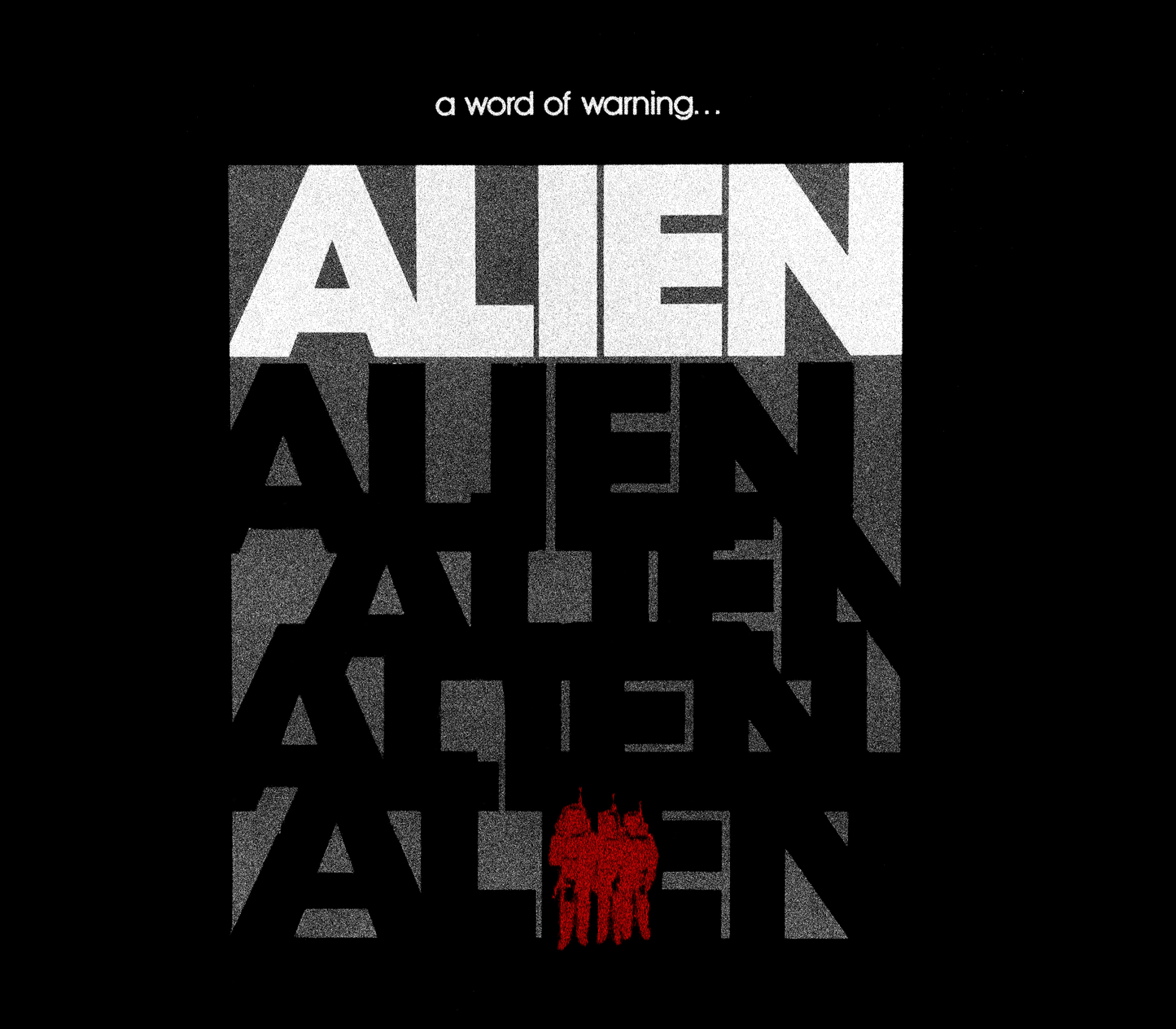 ALIEN typographic repeat T-shirt | 1979 film sci-fi graphic tee