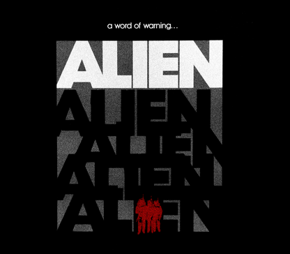 ALIEN typographic repeat T-shirt | 1979 film sci-fi graphic tee