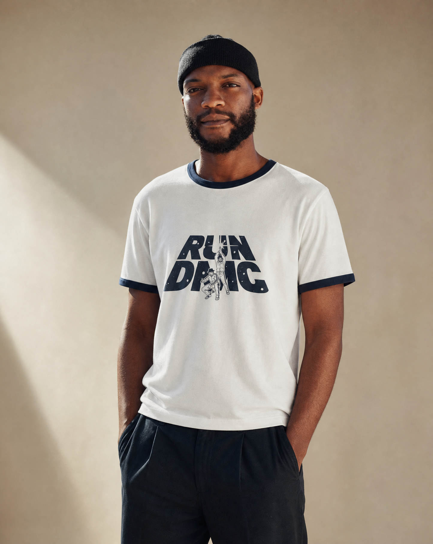 Reverend Run and Darryl McDaniels meets Star Wars blue ringer T-Shirt