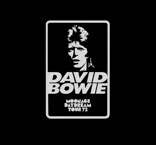 Bowie Moonage Daydream 1972 tour black and white T-Shirt
