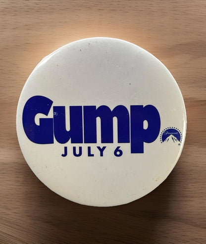 Forest Gump promp pin button  faithful reproduction of the original