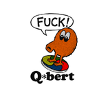 Retro Q*bert expletive ringer T-Shirt