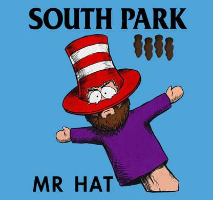 Black Flag meets South Park Mr. Hat music film mash up T-Shirt