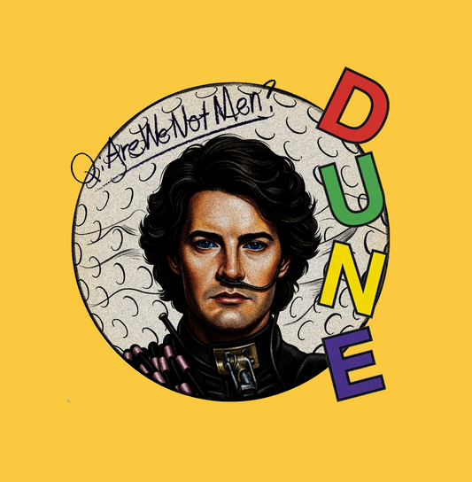 DEVO meets DUNE - David Lynch meets the Mothersbaugh's double sided film music T-Shirt