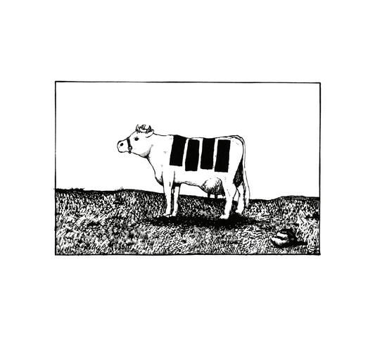 Punk Rock Cow ringer T-Shirt