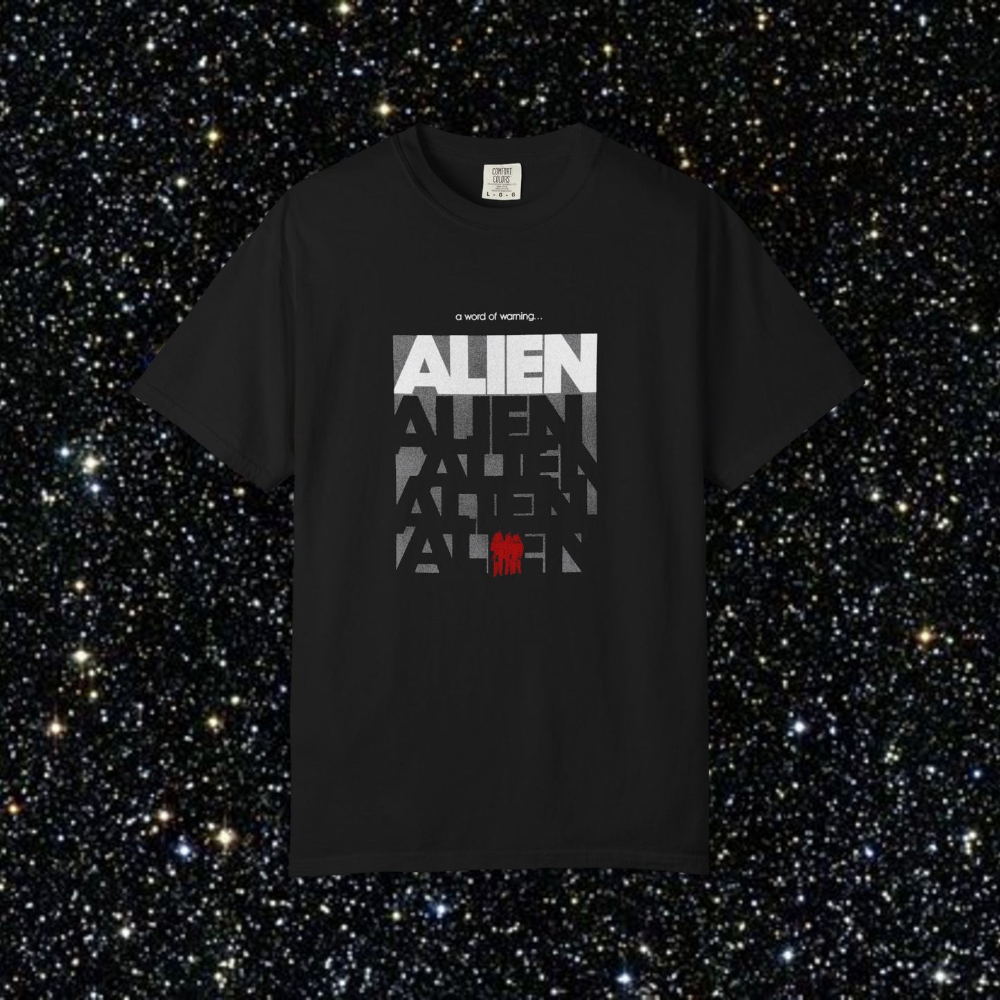 ALIEN typographic repeat T-shirt | 1979 film sci-fi graphic tee