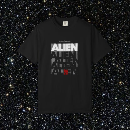 ALIEN typographic repeat T-shirt | 1979 film sci-fi graphic tee