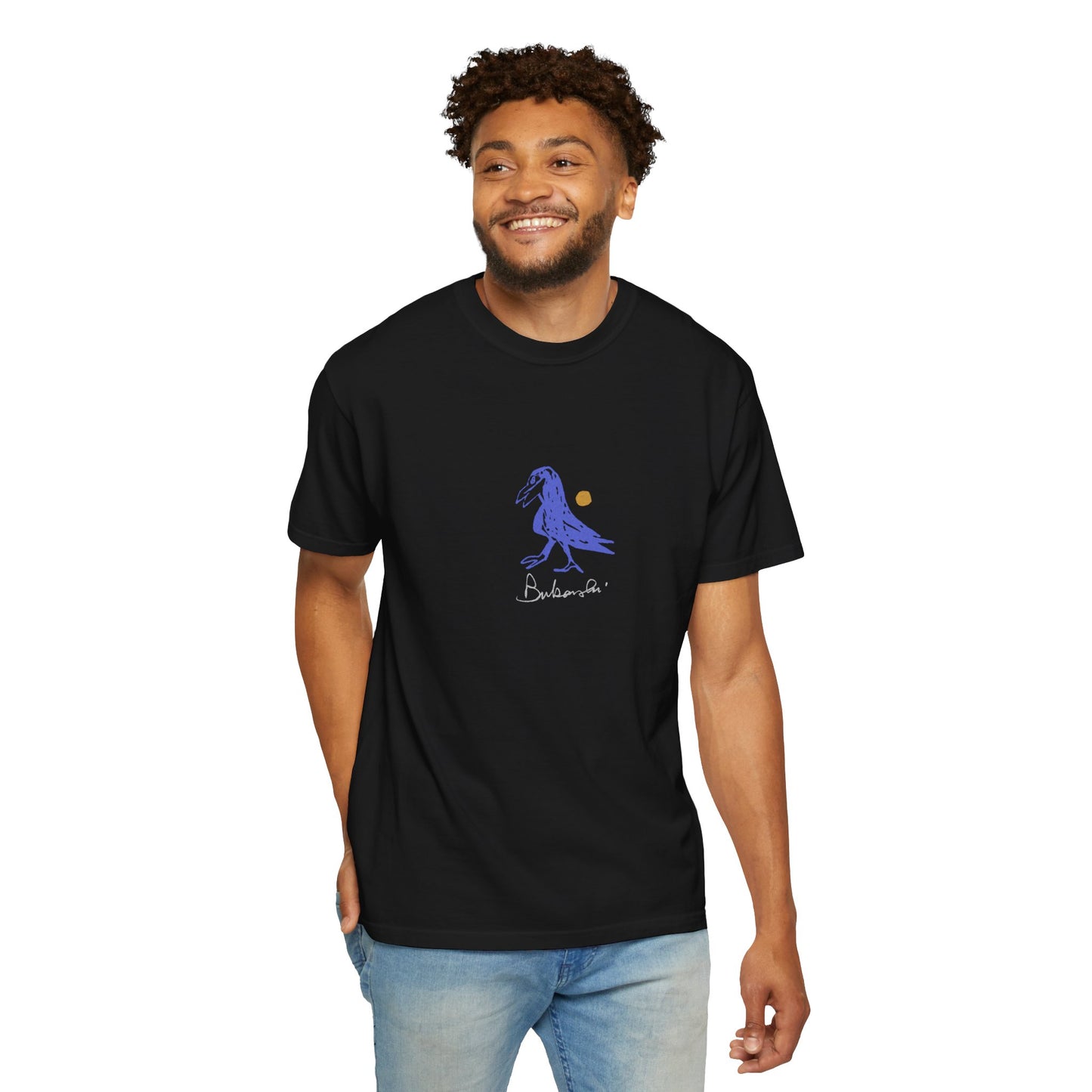 Charles Bukowski Bluebird  T-Shirt | hand drawn