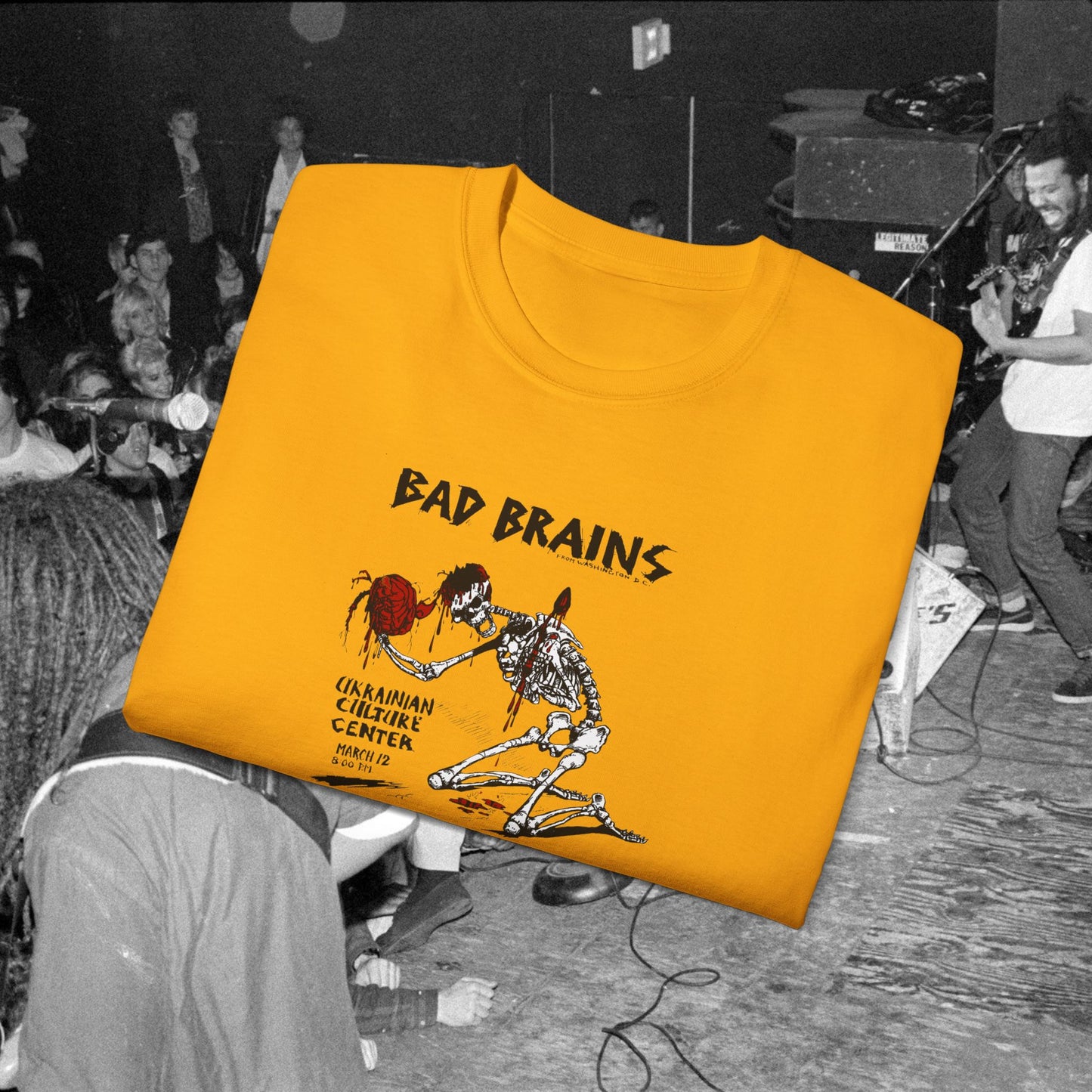 Bad Brains Ukranian Culture Center LA 1981 vintage flyer T -Shirt