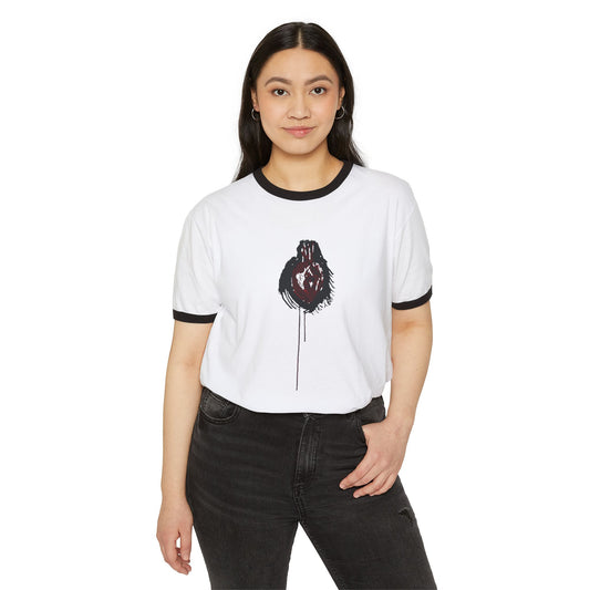 Raymond Pettibon Bleeding Heart Ringer T-Shirt