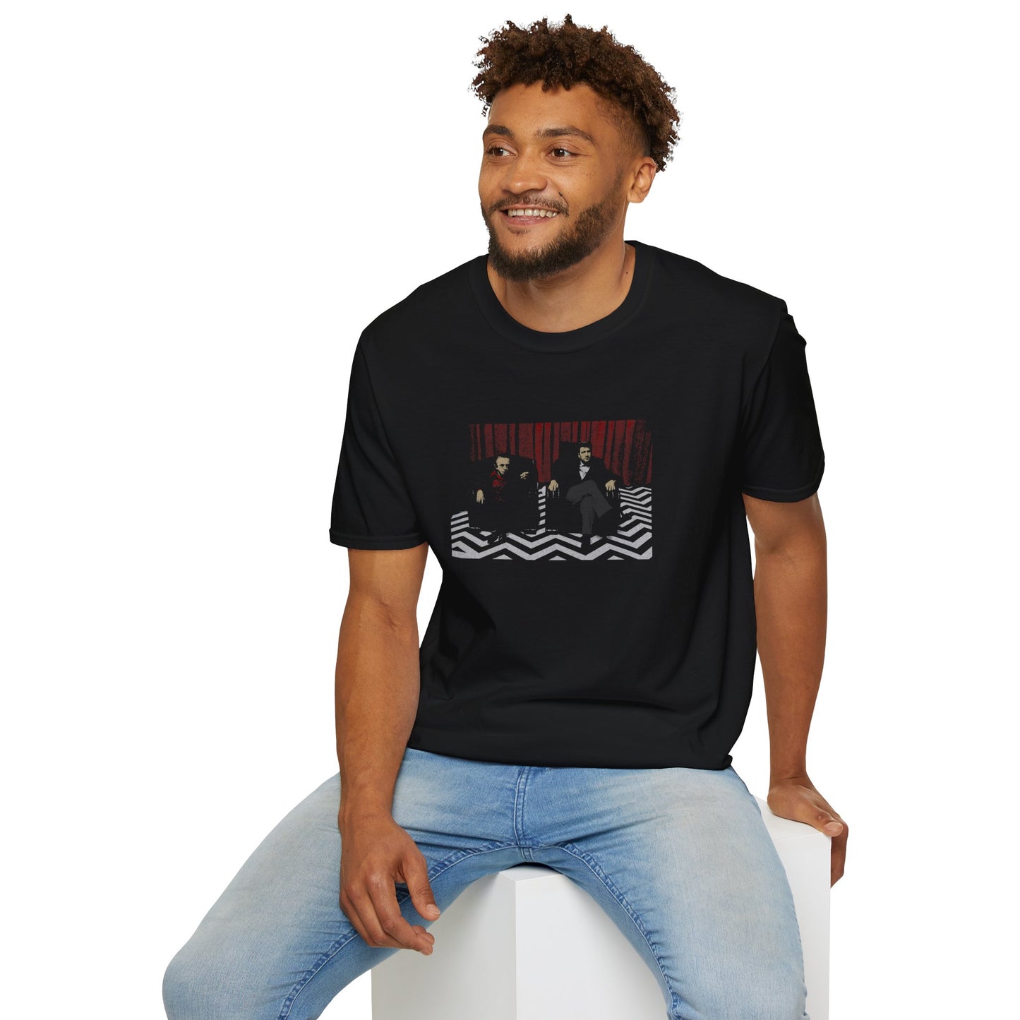 Twin Peaks David Lynch and The Arm Black Lodge Scene T-Shirt