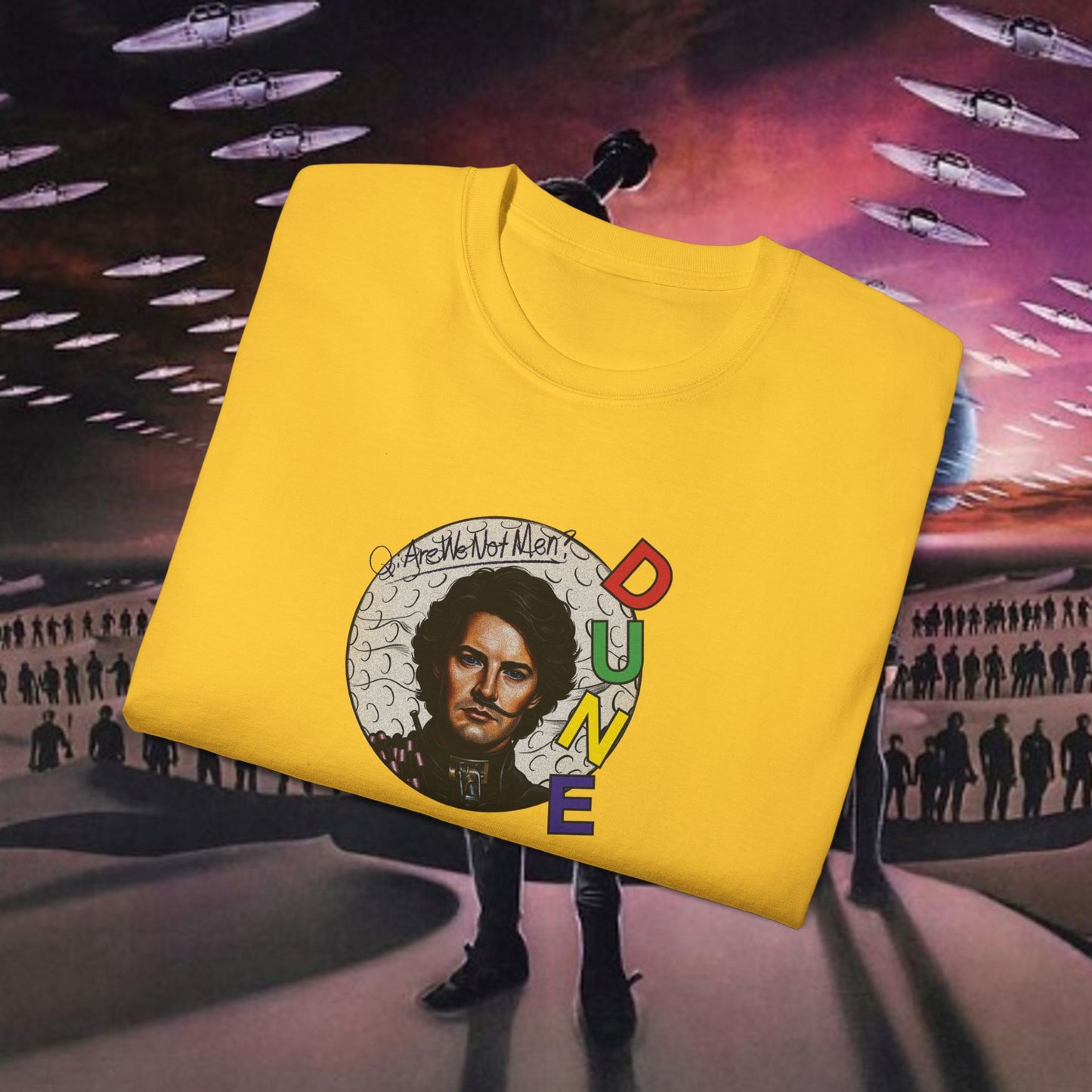 DEVO meets DUNE - David Lynch meets the Mothersbaugh's double sided film music T-Shirt