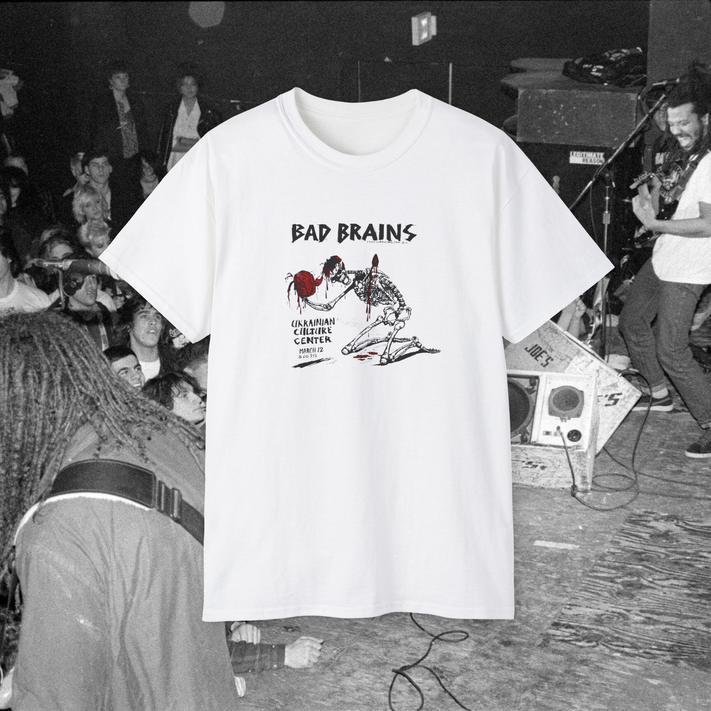 Bad Brains Ukranian Culture Center LA 1981 vintage flyer T -Shirt