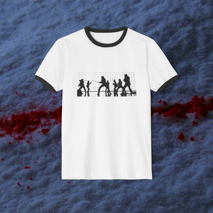Kill Bill House of Blue Leave silhouette black ringer T-Shirt