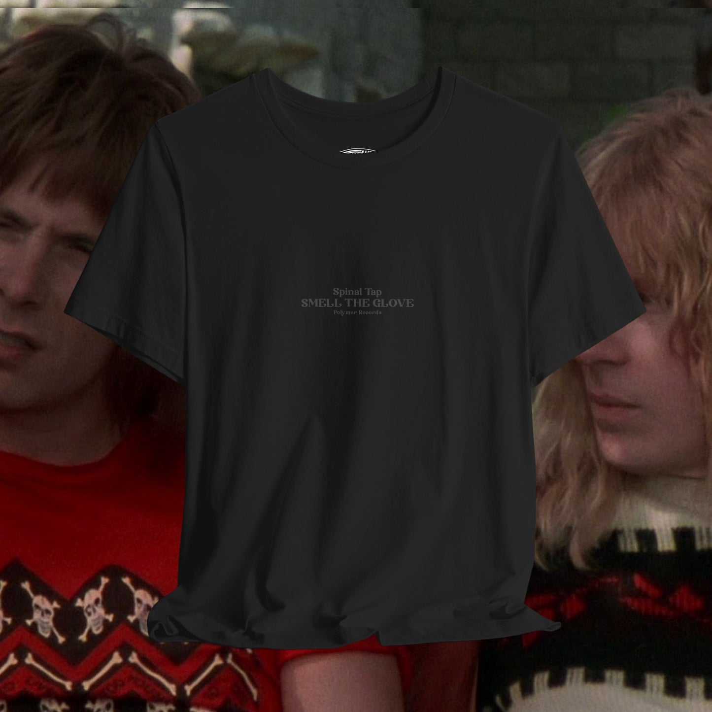 Spinal Tap Smell The Glove none more black T-Shirt