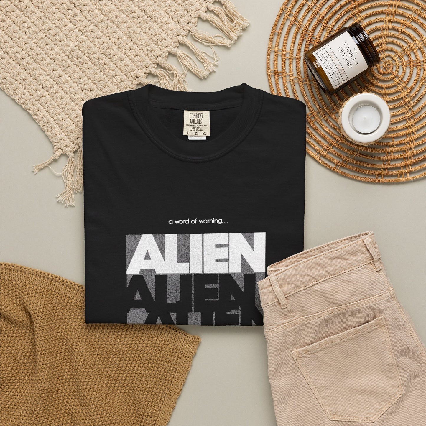 ALIEN typographic repeat T-shirt | 1979 film sci-fi graphic tee