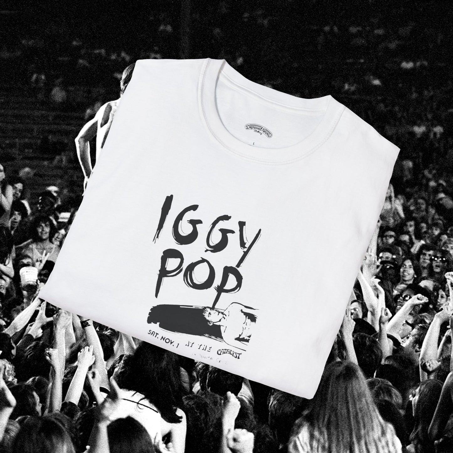 Iggy Pop live flyer Catalyst Santa Cruz T-Shirt