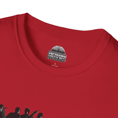 Red Dawn T-Shirt Wolverines 1984 Patrick Swayze Movie Tee Black Gray