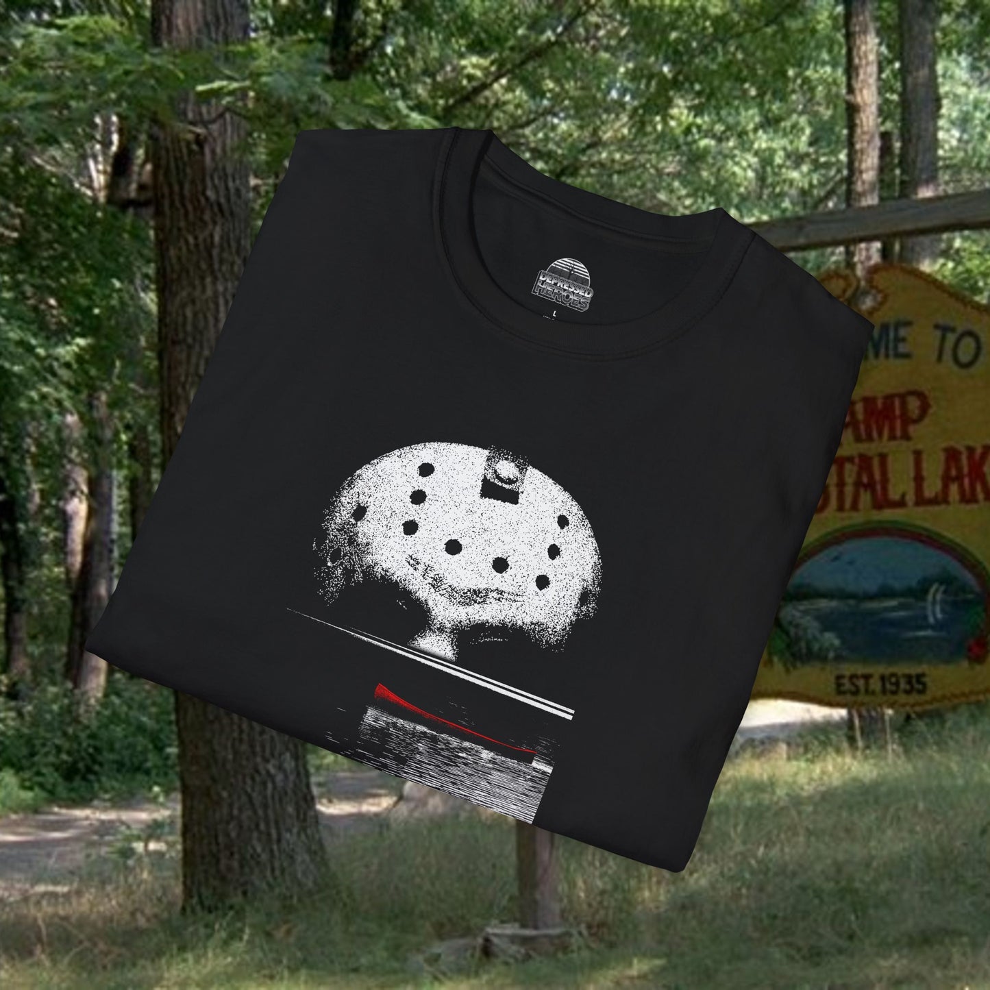 Friday the 13th Jason Mask T-Shirt | Horror Camp Crystal Lake
