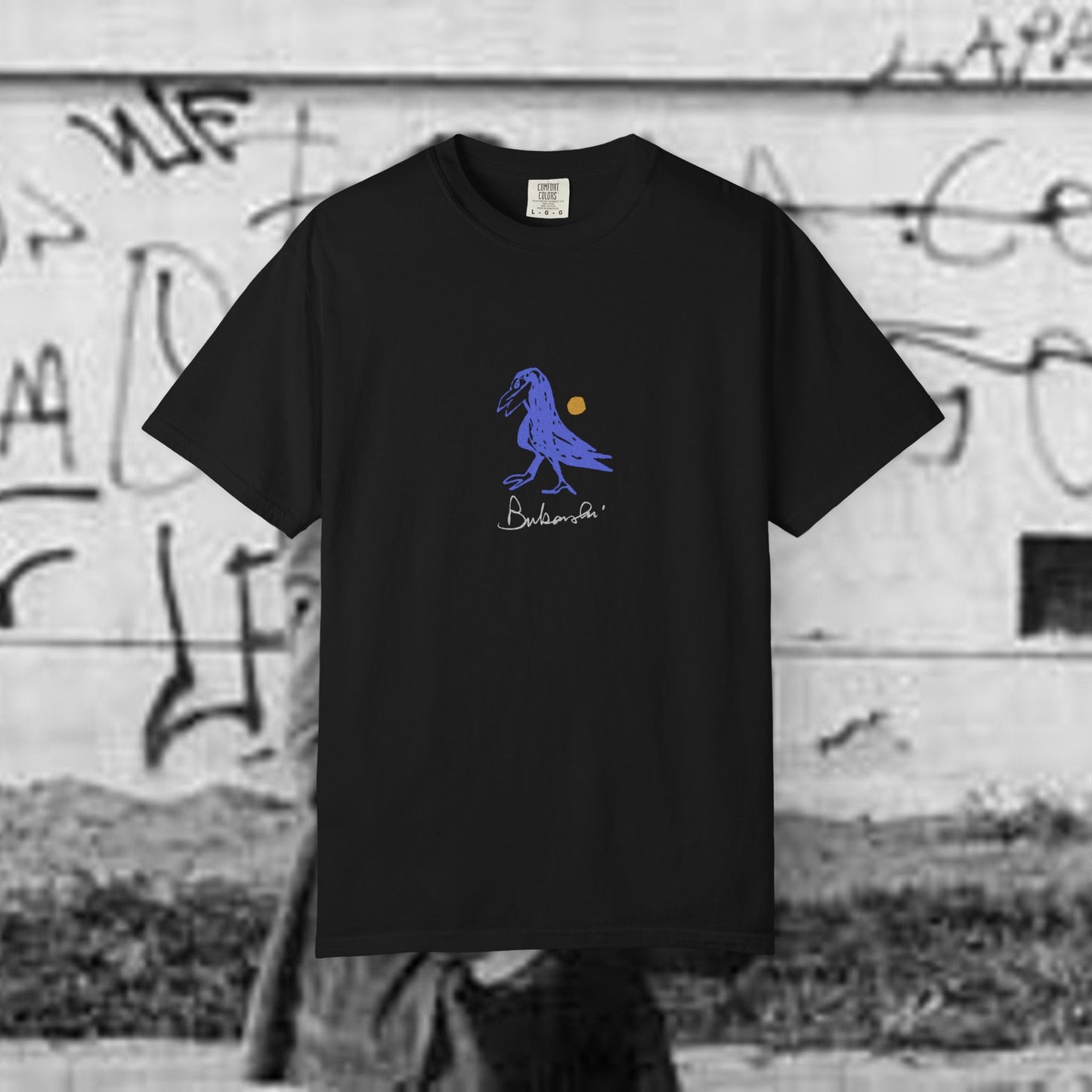Charles Bukowski Bluebird  T-Shirt | hand drawn