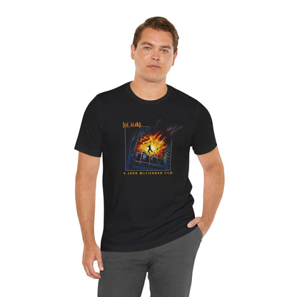 Die Hard meets Def Lep's Pyromania mash up film and music T‑Shirt
