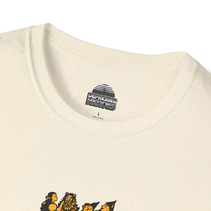 Wizard of Oz Characters Retro Logo T-Shirt | Dorothy Scarecrow Tin Man Lion
