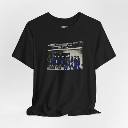 Ramones Black Flag Police Story 80's punk rock T Shirt