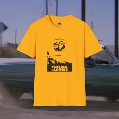 Thelma & Louise vintage movie poster T-Shirt yellow and gold