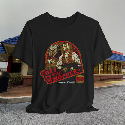 Get to the Whopper! 1987 Predator Schwarzenegger promotion T-Shirt