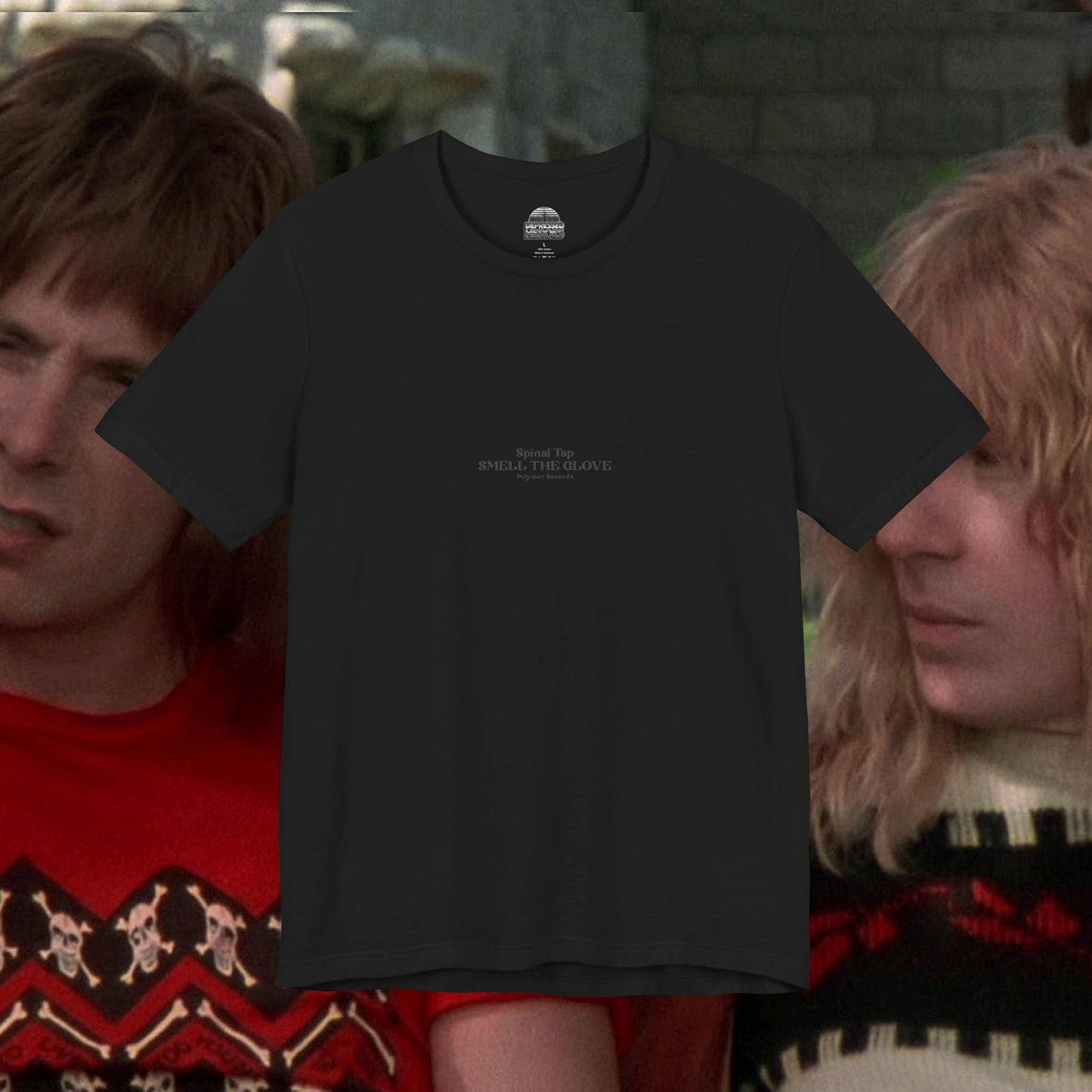 Spinal Tap Smell The Glove none more black T-Shirt