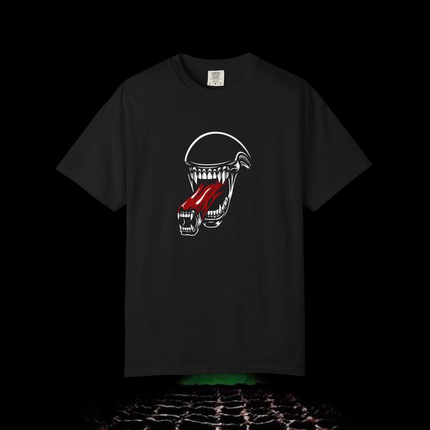 Alien meets the Stones - iconic tongue logo T-Shirt